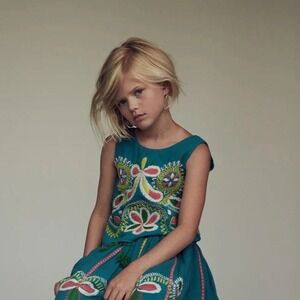 Tuchinda Veronika Tank Top Size 6 Colorful Embroidered Artsy Bohemian Indie Boho